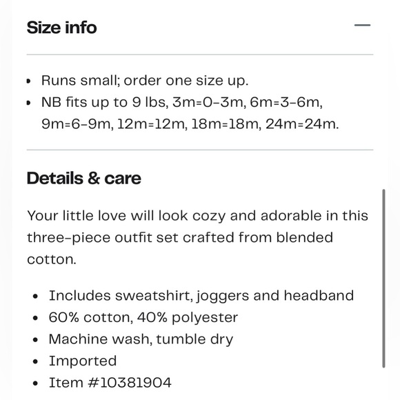 PL Baby By Petit Lem Sweatshirt, Joggers, & Headband Set - Picture 5 of 8